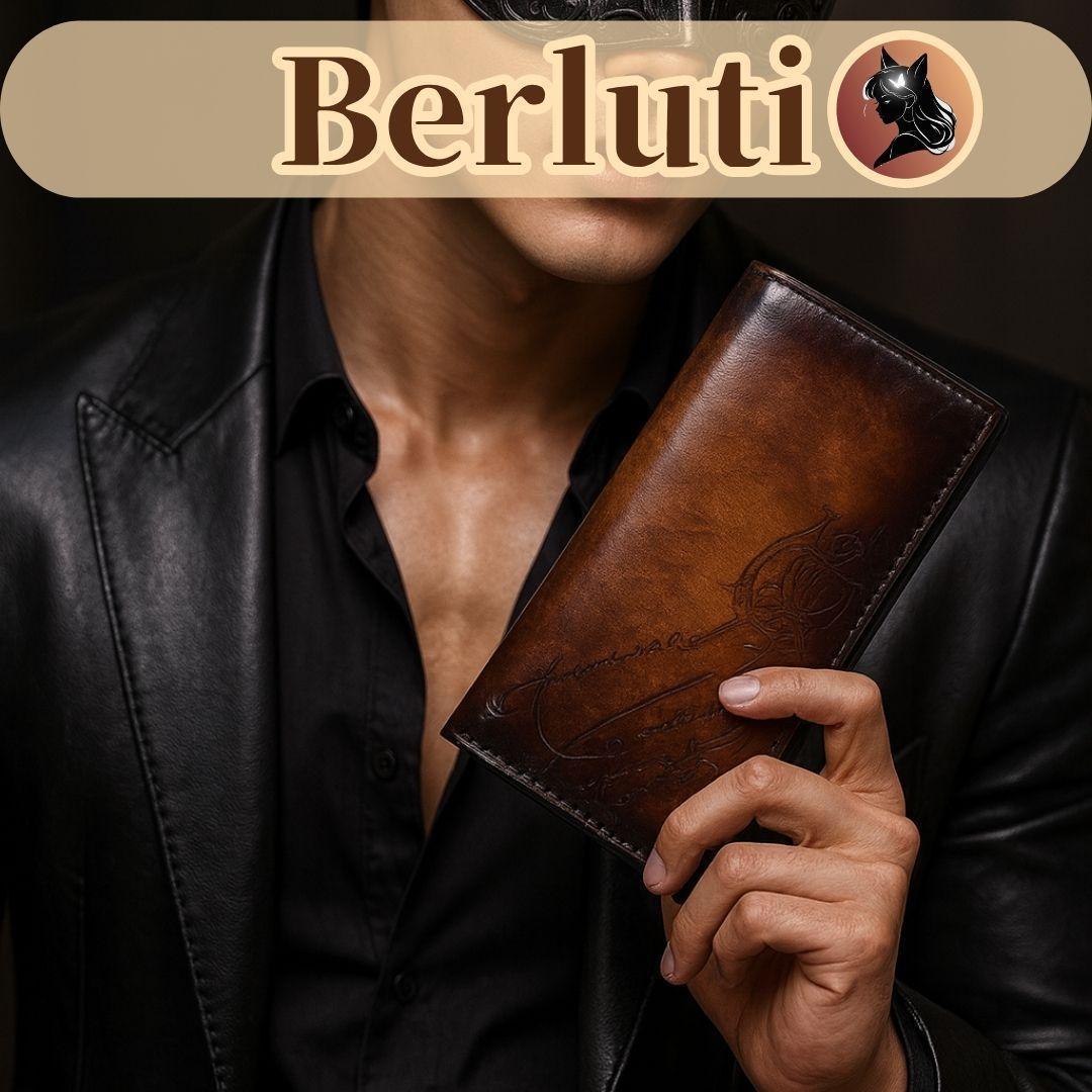 Berluti ベルルッティ カリグラフィ 二つ折り メンズ 長財布 ブラウン