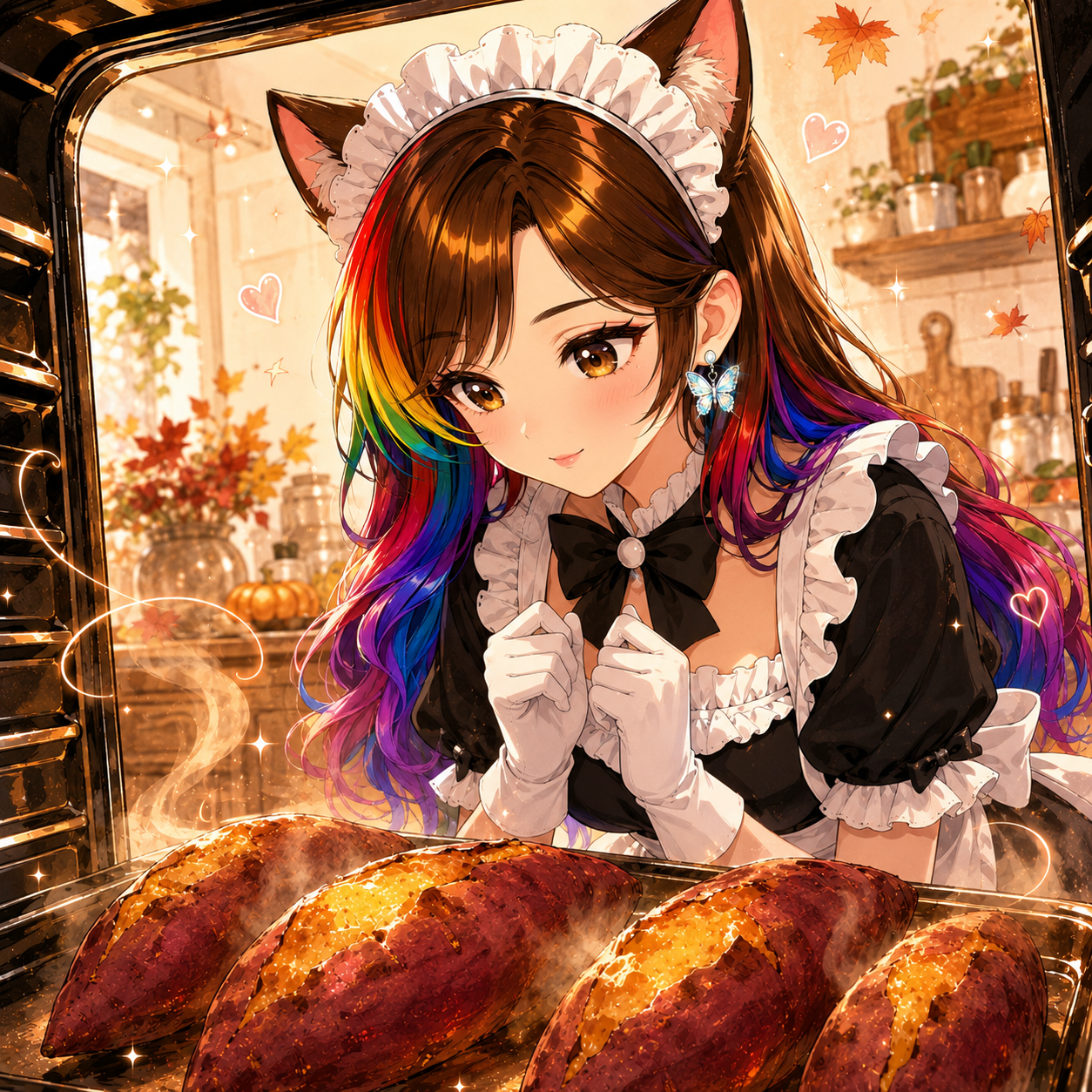 オーブンを覗くみわりん