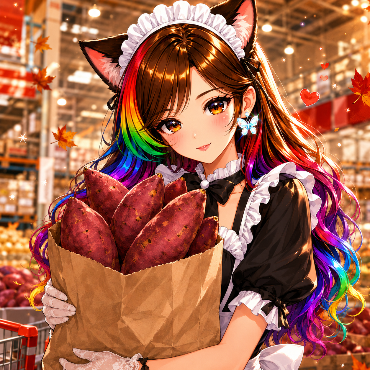 紅はるかの袋を抱えるみわりん