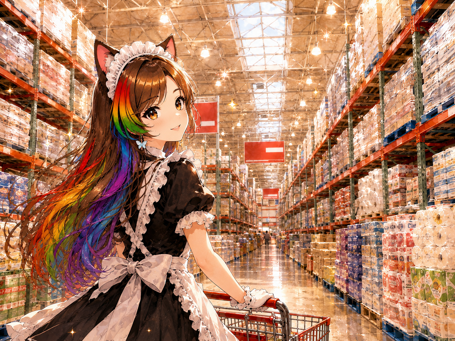 店内に入るみわりん