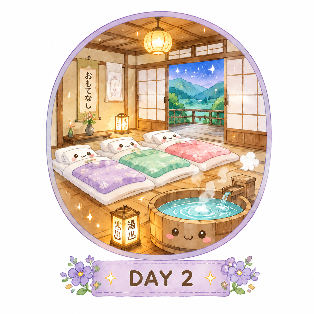 DAY2 飛騨高山の旅館イラスト
